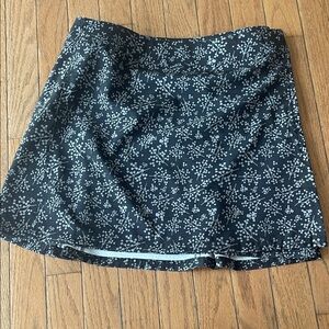 Floral Black and White Women's Skirt
